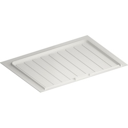 SBVDT Polystyrene Trimmable Drip Tray for Vanity Sink Base, 25-1/2" to 28-1/2" Width x 18-1/2" to 20-1/4" Depth x 3/4" Height, White