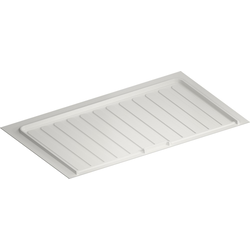SBVDT Polystyrene Trimmable Drip Tray for Vanity Sink Base, 31-1/2" to 34-1/2" width x 18-1/2" to 20-1/4" Depth x 3/4" Height, White
