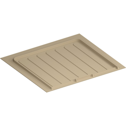 SBVDTF Flexible Thermoplastic Trim-to-Fit Drip Tray for Vanity Sink Bases, 19-1/2" to 22-1/2" Width x 18-1/2 to 20-1/4" Depth x 3/4" Height, Almond