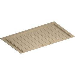 SBVDTF Flexible Thermoplastic Trim-to-Fit Drip Tray for Vanity Sink Bases, 31-1/2" to 34-1/2" Width x 18-1/2 to 20-1/4" Depth x 3/4" Height, Almond
