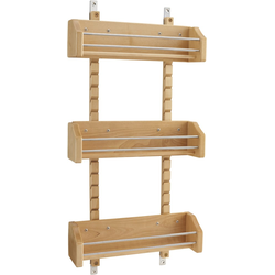 32% OFF Adjustable Door Mount Spice Rack, 13-1/8" Width x 4" Depth x 25 Height, 15" Minimum Opening Width, Clear Coat Maple