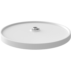 RVS Single 18" Diameter Replacement Full Circle Lazy Susan Shelf, White Polymer