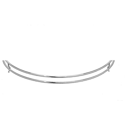 4WLS 18" Diameter Full Circle Fence Rail, 2" Height, Polished Chrome