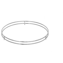 4WLS 20" Diameter Full Circle Fence Rail, 2" Height, Polished Chrome