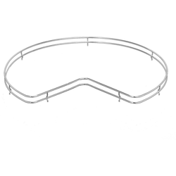 28% OFF 4WLS 24" Diameter Full Circle Fence Rail, 2" Height, Polished Chrome