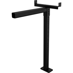Fortis 21-1/2" Length x 34" Height Heavy-Duty Adjustable Floating Support, Square Tube, Black