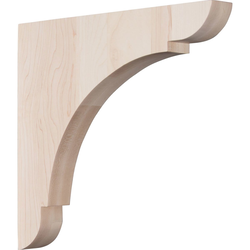 Olympic 1.75"W x 12"D x 12"H Countertop Bracket, Rubberwood