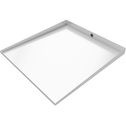 30" Length x 35" Width Front Load Washer ProPan with Convertible Drip/Drain Plug, White Steel