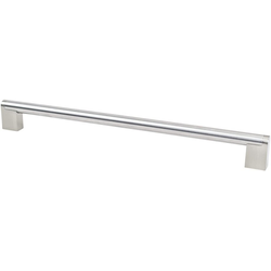 Berenson Studio 12" Center to Center Stainless Steel Appliance Pull, 12-1/2" Length x 9/16" Width x 1-7/16" Projection