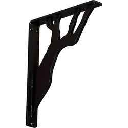 Damon 1.5"W x 10"D x 12"H Countertop Bracket, Iron/Steel Powder Coated Black