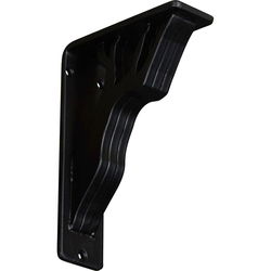 Damon 2"W x 5.5"D x 8"H Countertop Bracket, Iron/Steel Powder Coated Black