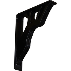 Damon 2"W x 10"D x 12"H Countertop Bracket, Iron/Steel Powder Coated Black