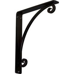 Legacy 1.5"W x 10"D x 12"H Countertop Bracket, Iron/Steel Powder Coated Black