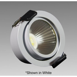 SR45-LED White Swivel Spotlight, 3000K Warm White, 24 VDC