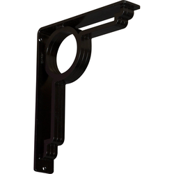 Maria 2"W x 10"D x 12"H Countertop Bracket, Iron/Steel Powder Coated Black
