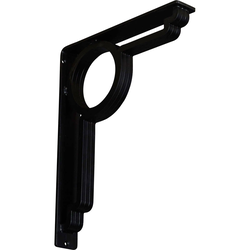 Maria 2"W x 12"D x 15"H Countertop Bracket, Iron/Steel Powder Coated Black