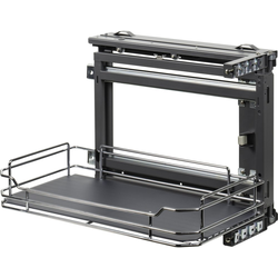 Hardware Resources Unhanded Overhead Swingout for Minimum Cabinet Openings 15" Width x 21" Depth x 15-5/32" to 20-5/32" Height, Gray