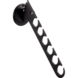 Hardware Resources Matte Black Heavy-Duty Pivoting Laundry and Valet Bracket, 3" Width