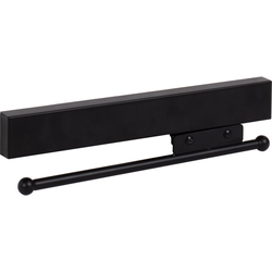 Hardware Resources Heavy-Duty 11-5/8" Length Sliding Valet Rod, Matte Black