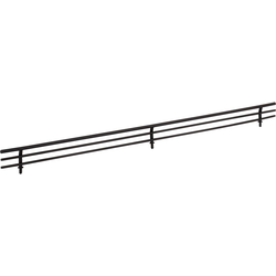 Hardware Resources 23" Width Matte Black Shoe Fence for Shelving, 1-3/16" Height, 3/16" Borehole Mounted