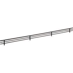 Hardware Resources 29" Width Matte Black Shoe Fence for Shelving, 1-3/16" Height, 3/16" Borehole Mounted