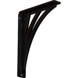 Nevio 1.5"W x 7.5"D x 10"H Countertop Bracket, Iron/Steel Powder Coated Black