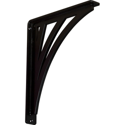 Nevio 1.5"W x 10"D x 12"H Countertop Bracket, Iron/Steel Powder Coated Black