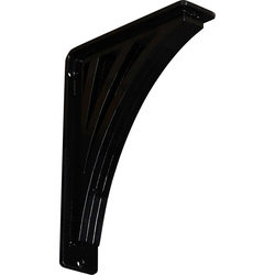 Nevio 2"W x 7.5"D x 10"H Countertop Bracket, Iron/Steel Powder Coated Black
