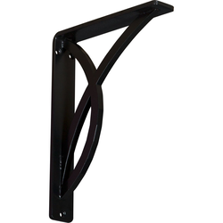 Miller 1.5"W x 7.5"D x 10"H Countertop Bracket, Iron/Steel Powder Coated Black