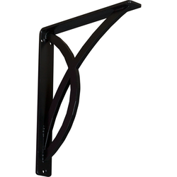 Miller 1.5"W x 10"D x 12"H Countertop Bracket, Iron/Steel Powder Coated Black