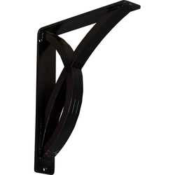 Miller 2"W x 10"D x 12"H Countertop Bracket, Iron/Steel Powder Coated Black
