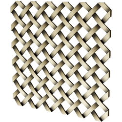 30% OFF Brown Wood 3/8" Flat Single Diamond Decorative Grille, 12" W x 72" L Sheet, Antique Brass