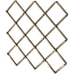 30% OFF Brown Wood 3/4" Multi-Crimp Single Diamond Decorative Grille, 12" W x 72" L Sheet, Antique Brass