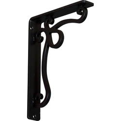 Loera 1.5"W x 7.5"D x 10"H Countertop Bracket, Iron/Steel Powder Coated Black