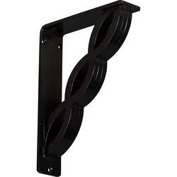 Loera 2"W x 7.5"D x 10"H Countertop Bracket, Iron/Steel Powder Coated Black