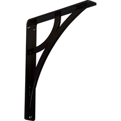 Galveston 1.5"W x 10"D x 12"H Countertop Bracket, Iron/Steel Powder Coated Black