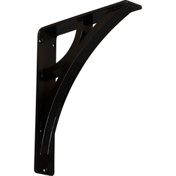 Galveston 2"W x 10"D x 12"H Countertop Bracket, Iron/Steel Powder Coated Black