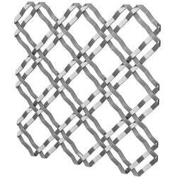 30% OFF Brown Wood 3/8" Flat Crimped Double Diamond Decorative Grille, 36" W x 24" L Sheet, Satin Nickel