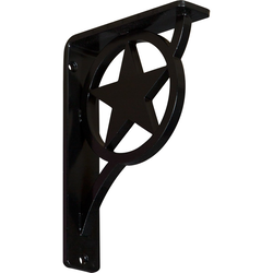 Austin 1.5"W x 5.5"D x 8"H Countertop Bracket, Iron/Steel Powder Coated Black