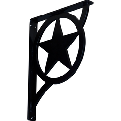 Austin 1.5"W x 12"D x 15"H Countertop Bracket, Iron/Steel Powder Coated Black