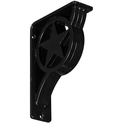 Austin 2"W x 5.5"D x 8"H Countertop Bracket, Iron/Steel Powder Coated Black
