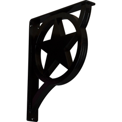 Austin 2"W x 12"D x 15"H Countertop Bracket, Iron/Steel Powder Coated Black