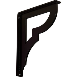 Bradford 1.5"W x 10"D x 12"H Countertop Bracket, Iron/Steel Powder Coated Black