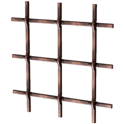 30% OFF Brown Wood 3/4" Multi-Crimp Single Square Decorative Grille, 12" W x 72" L Sheet, Antique Copper