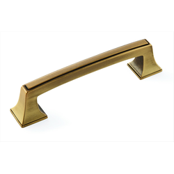 Mulholland 3-3/4 Inch Center to Center Gilded Bronze Cabinet Pull