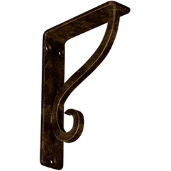 Ashford 1.5"W x 5.5"D x 8"H Countertop Bracket, Iron/Steel Antiqued Brass