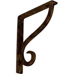 Ashford 1.5"W x 10"D x 12"H Countertop Bracket, Iron/Steel Antiqued Brass