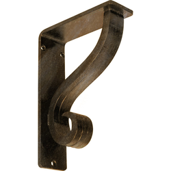 Ashford 2"W x 5.5"D x 8"H Countertop Bracket, Iron/Steel Antiqued Brass