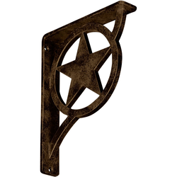 Austin 1.5"W x 7.5"D x 10"H Countertop Bracket, Iron/Steel Antiqued Brass