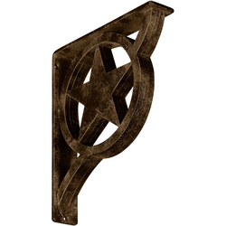 Austin 2"W x 10"D x 12"H Countertop Bracket, Iron/Steel Antiqued Brass